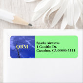 Étiquette de adresse de radioamateur (En situation)