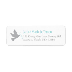 Étiquette de adresse de réponse de mariage violet