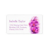 Étiquette de adresse de réponse du mariage de fleu (Devant)