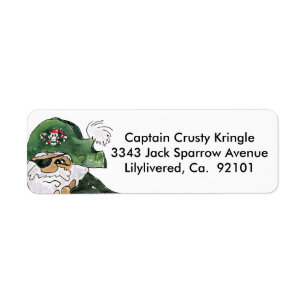 Étiquette de adresse de retour croustillant de