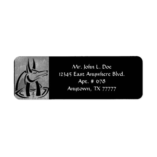 Étiquette de adresse de retour d'Anubis