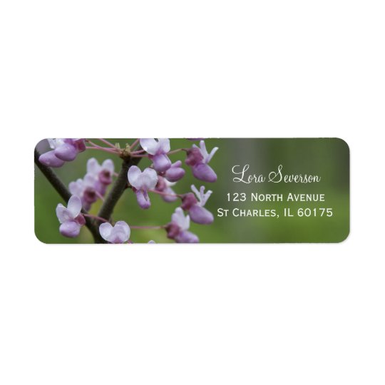 Étiquette de adresse de retour d'arbre fleurissant