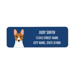 Étiquette de adresse de retour de Basenji