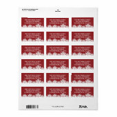 Étiquette de adresse de retour de beaux flocons de (Feuille entière)
