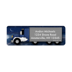 Étiquette de adresse de retour de camionneur de