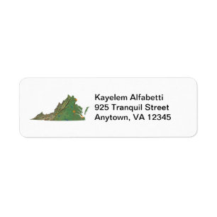 Étiquette de adresse de retour de carte de la