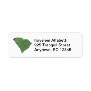 Étiquette de adresse de retour de carte de la