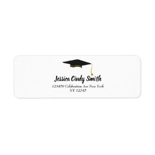 Étiquette de adresse de retour de casquette