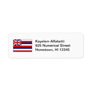 Étiquette de adresse de retour de drapeau d'Hawa