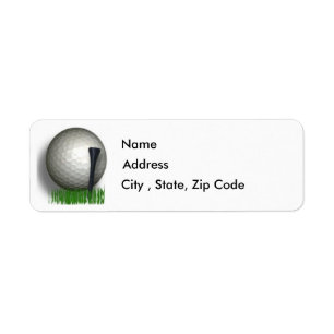 Étiquette de adresse de retour de golf