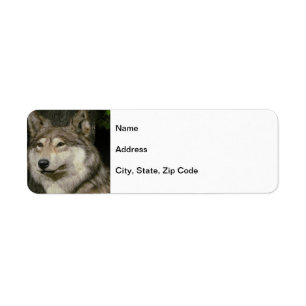 Étiquette de adresse de retour de loup