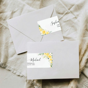 Étiquette de Adresse de Retour de Mariage Florale