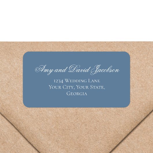 Étiquette de Adresse de Retour de Mariage Script B