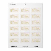 Étiquette de adresse de retour de monogramme de co (Feuille entière)
