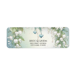 Étiquette de adresse de retour de muguet aquarelle