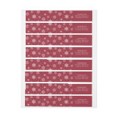 Étiquette de adresse de retour de Noël de chutes (Feuille)