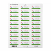 Étiquette de adresse de retour de papillon (Feuille entière)