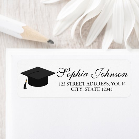 Étiquette de Adresse de Retour de Remise de Diplôm (En situation)