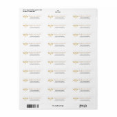 Étiquette de adresse de retour de script de girafe (Feuille entière)