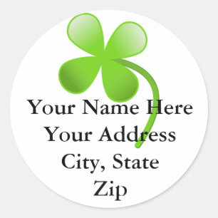 Étiquette de adresse de retour de shamrock