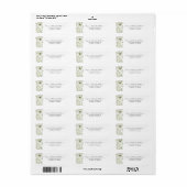 Étiquette de Adresse de Retour de Verdure Élégante (Feuille entière)