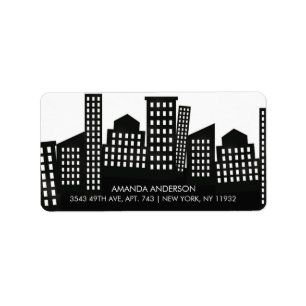 Étiquette de adresse de retour de ville