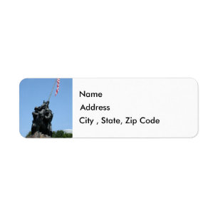 Étiquette de adresse de retour d'Iwo Jima