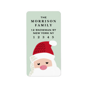Étiquette de adresse de retour du père noël