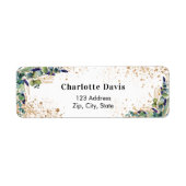 Étiquette de adresse de retour en paillettes d'euc (Devant)