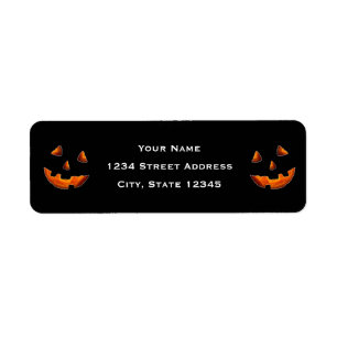 Étiquette de adresse de retour Halloween