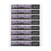 Étiquette de adresse de retour hanté de Halloween (Feuille)