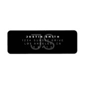 Étiquette de adresse de retour Monogramme (Devant)