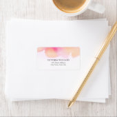 Étiquette de adresse de rêves vibreux / Rose & Pêc (En situation)