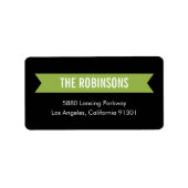 Étiquette de adresse de ruban moderne (Devant)