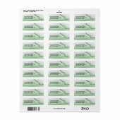 Étiquette de adresse de ruban vert (Feuille entière)
