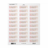 Étiquette de adresse de script de couleur rose jau (Feuille entière)