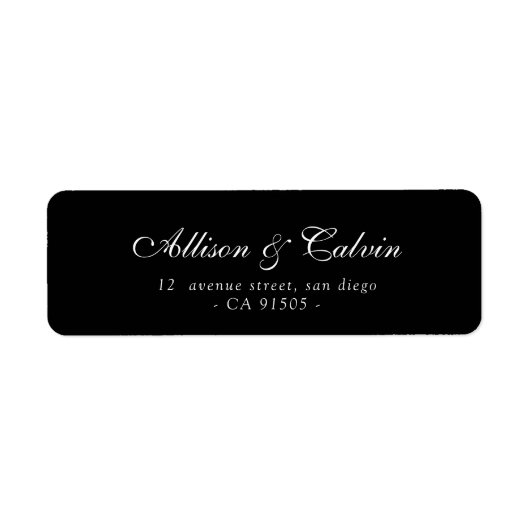 étiquette de adresse de script élégant (Devant)