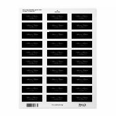 étiquette de adresse de script élégant (Feuille entière)