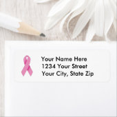 Étiquette de adresse de sensibilisation au cancer  (En situation)