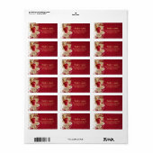 Étiquette de adresse de snowflakes d'or de Noël Ap (Feuille entière)