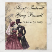 Étiquette de adresse de squelette gothique rustiqu (Étiquettes simples)