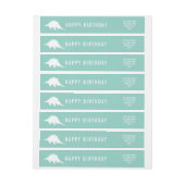 Étiquette de adresse de Stegosaurus de silhouette (Feuille)