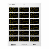 étiquette de adresse de tableau de bord jaune Snow (Feuille entière)