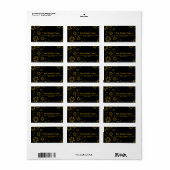 étiquette de adresse de tableau de bord jaune Snow (Feuille entière)