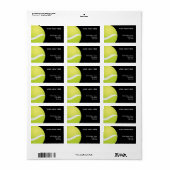 Étiquette de adresse de tennis (Feuille entière)