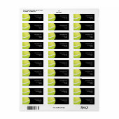 Étiquette de adresse de tennis (Feuille entière)