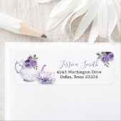 Étiquette de adresse de thé à Fête des mariées flo (En situation)