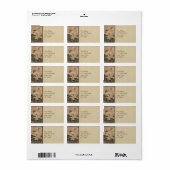 Étiquette de adresse de tissu japonais (Feuille entière)