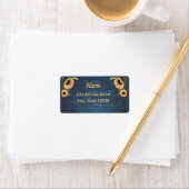 Étiquette de adresse de tournesol rustique (En situation)