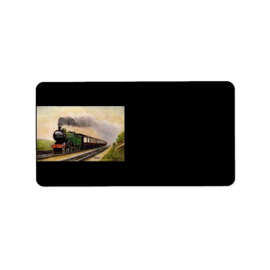 Étiquette de adresse de train à vapeur (Devant)